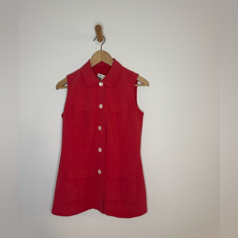 100 % Silk Ann Taylor Vibrant Pink Blouse